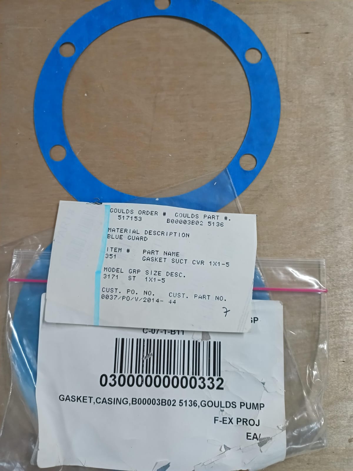 GASKET,CASING,B00003B02-5136 thumbnail