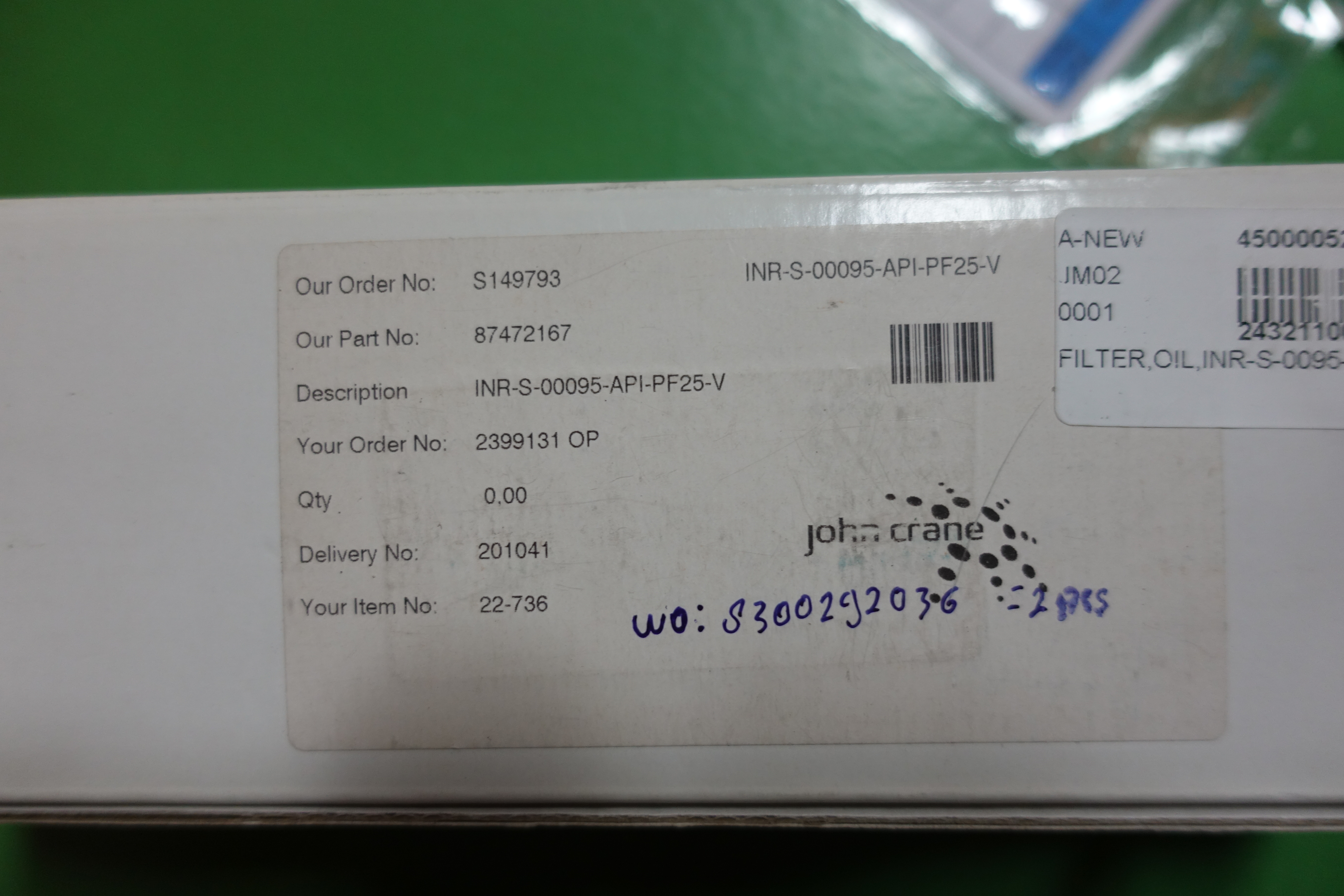 FILTER OIL,INR-S-0095-API-PF025-V