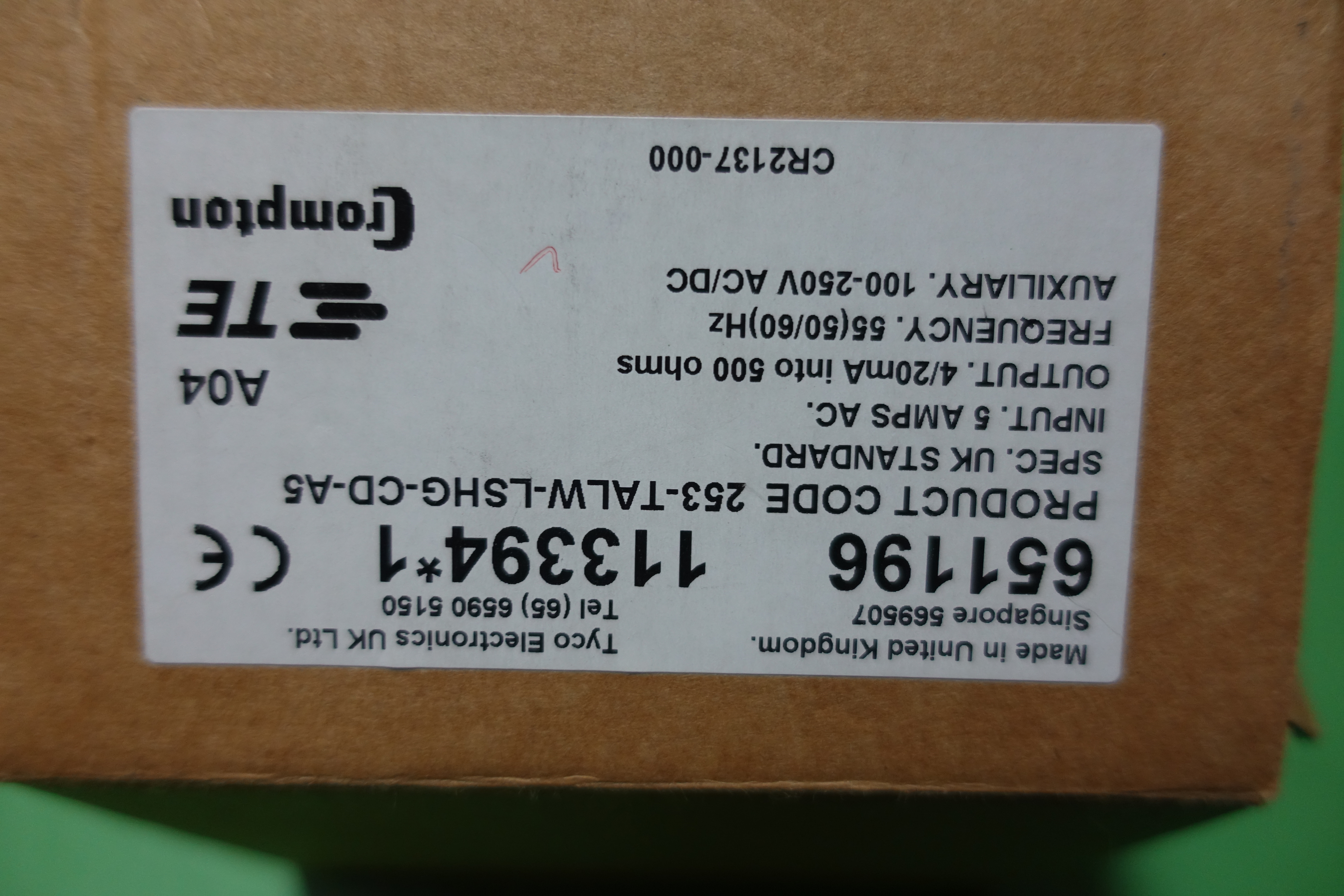 TRANSDUCERS,CURRENT,20X/1S,5A,110VDC thumbnail