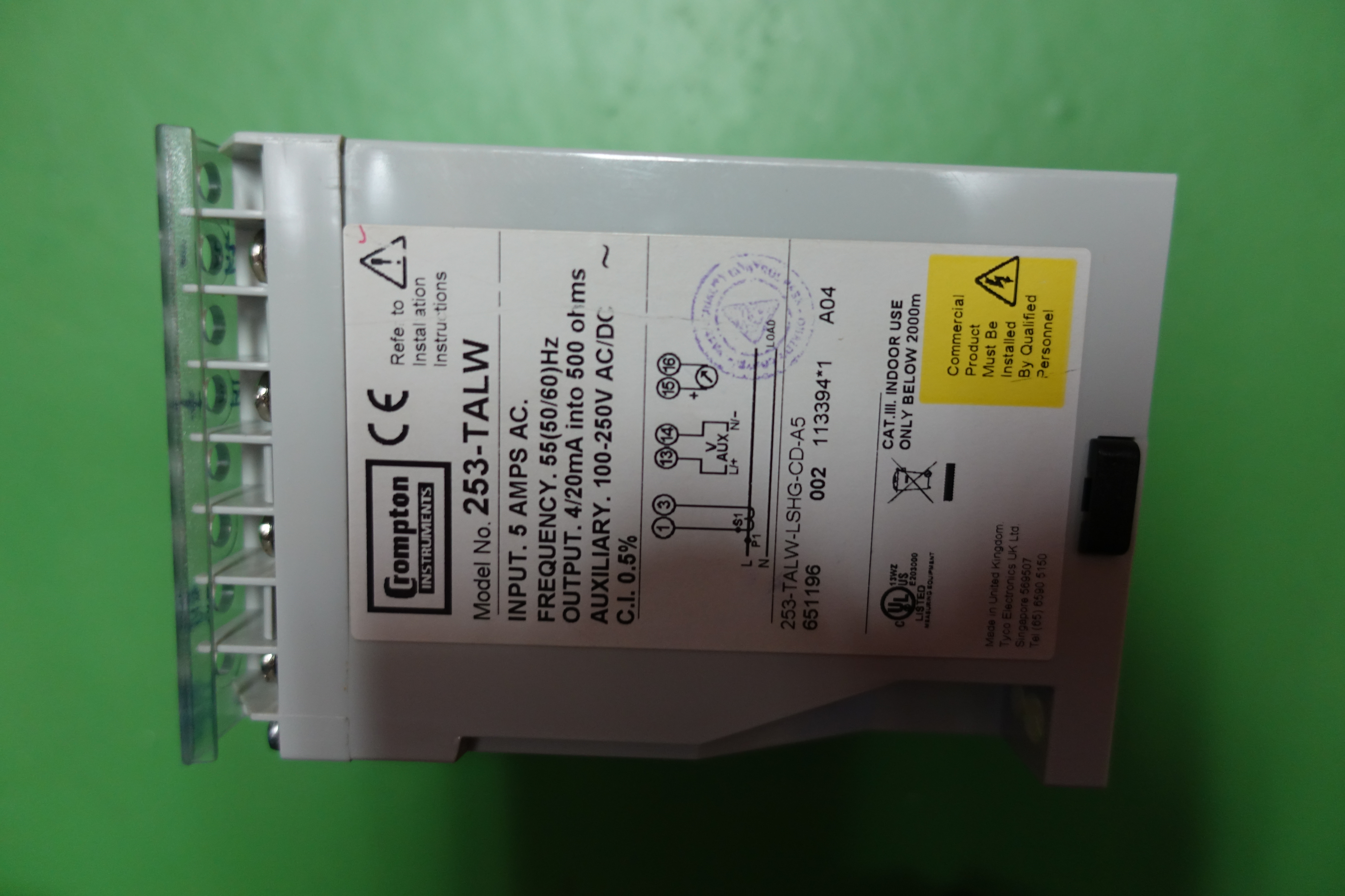 TRANSDUCERS,CURRENT,20X/1S,5A,110VDC thumbnail