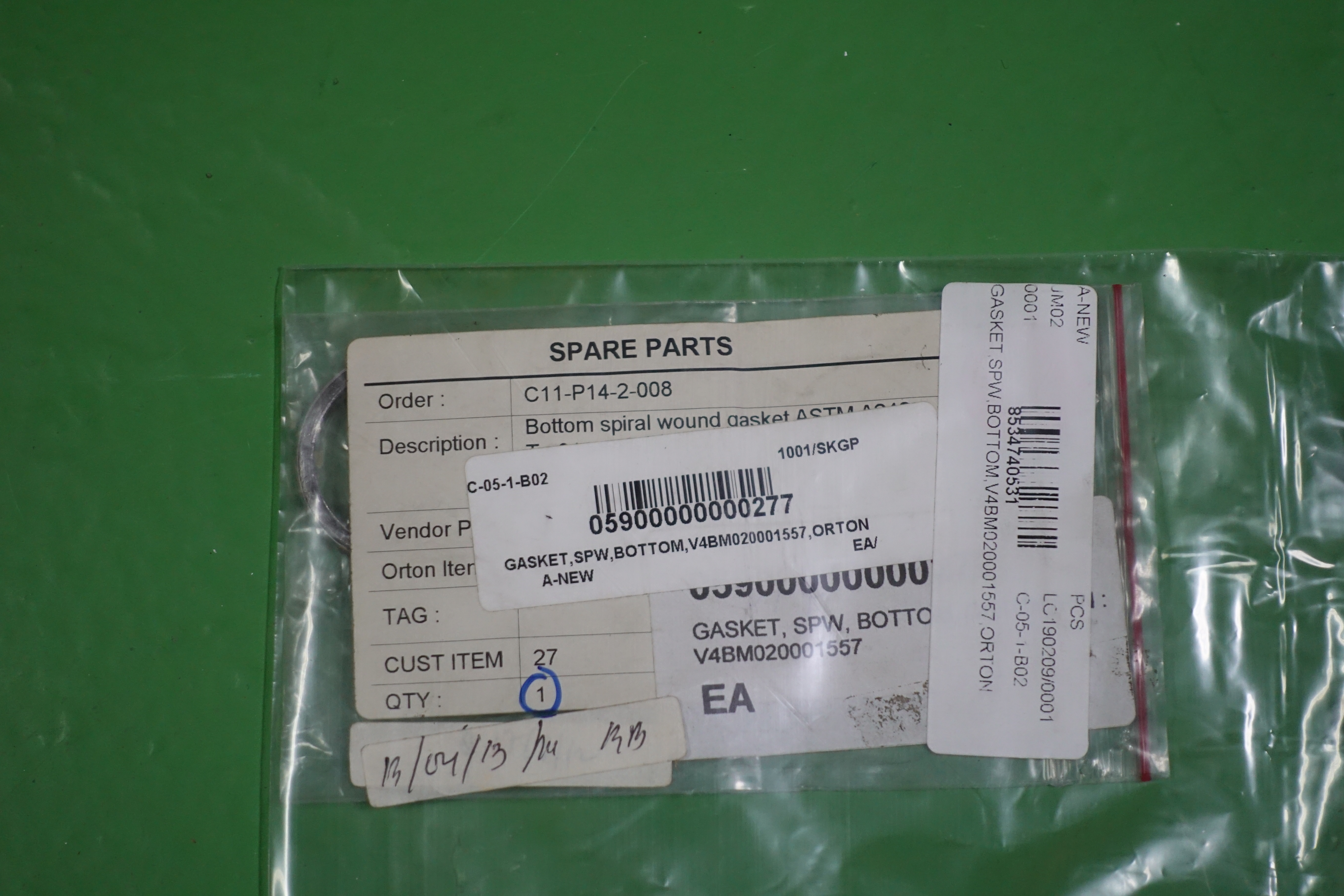 GASKET,SPW,BOTTOM,V4BM020001557,ORTON thumbnail