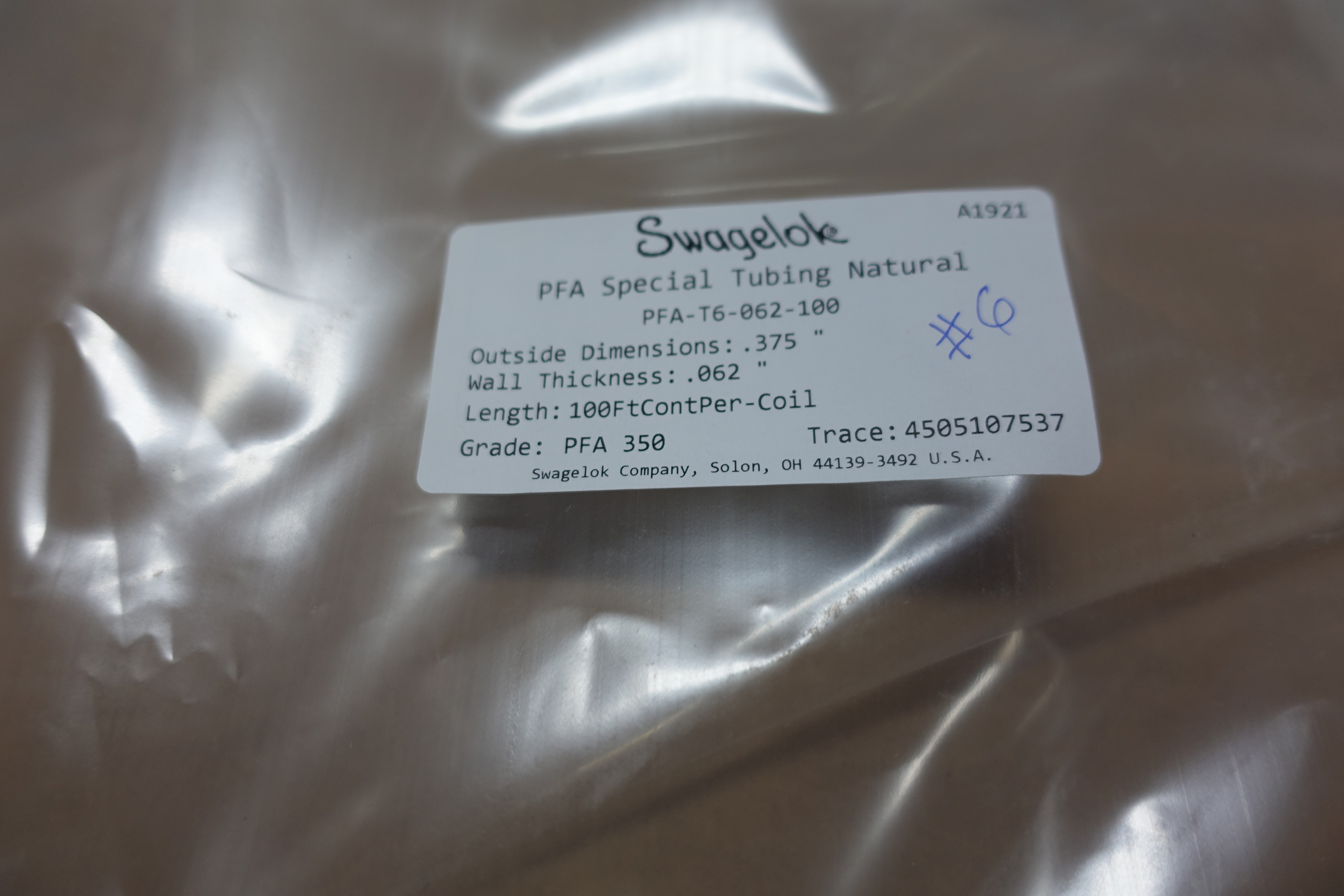 TUBE,NONMTL,PERFLUOROALKOXY,PFAT6062100 thumbnail